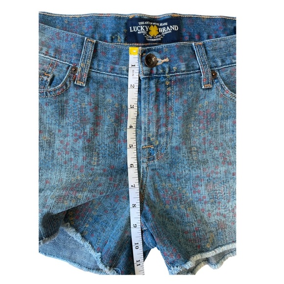 Lucky Brand Riley Shorts Wild Flower Paisley Denim Cutoffs - Size 8 / 29 - Picture 8 of 13